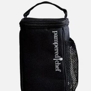 Pampered Chef Black Insulated Lunch Bag